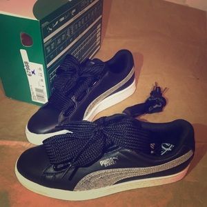 puma basket heart glitter puma basket heart glitter